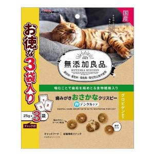 無添加良品 歯みがきおさかなクリスピー 国産（25g×3袋入）1袋 ドギーマン 猫用 おやつ 新商品