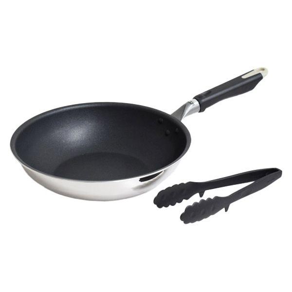 【アウトレット】ウルシヤマ金属工業 IHミラージュ 炒め鍋 28cm トング付き 1個
