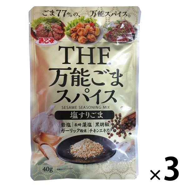 浜乙女 THE万能ごまスパイス 塩すりごま 40g 1セット（1袋×3）