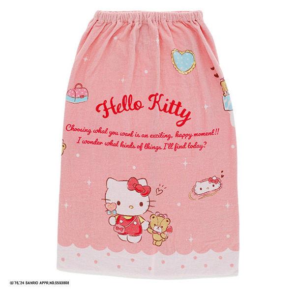 【アウトレット】ハローキティ きらきらショッピング 80丈マキタオル ラップタオル 37650030...