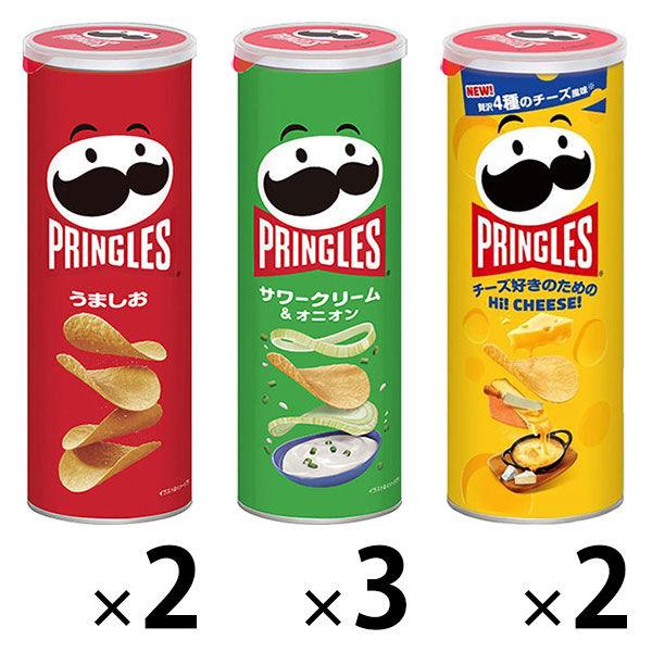 プリングルズ　M缶 3種セット（しお×2本・サワーC＆オニオン×3本・チーズ×2本）　日本ケロッグ　...