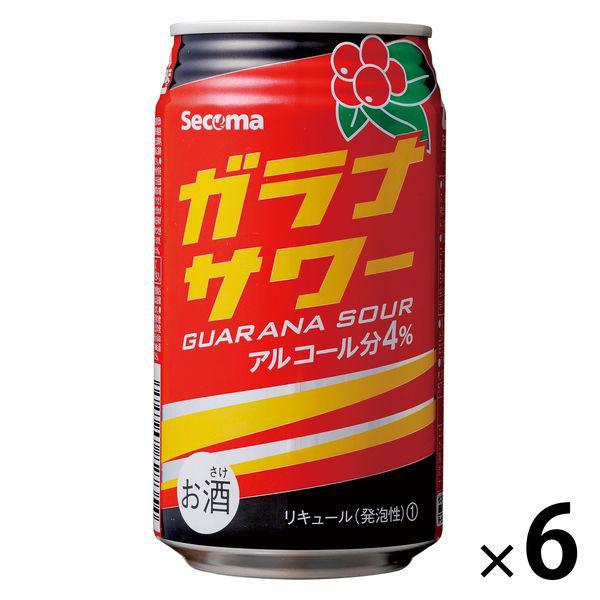 【ワゴンセール】サワー セコマ 北海道 ガラナサワー 350ml 缶 6本（わけあり品）