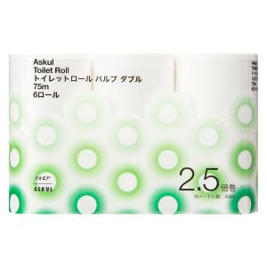 トイレットペーパー ダブル 75m パルプ10...の詳細画像1