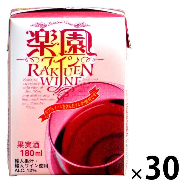 楽園ワイン ミニパック 赤ワイン　フルボディ 180ml 1ケース（30本）　清洲桜醸造