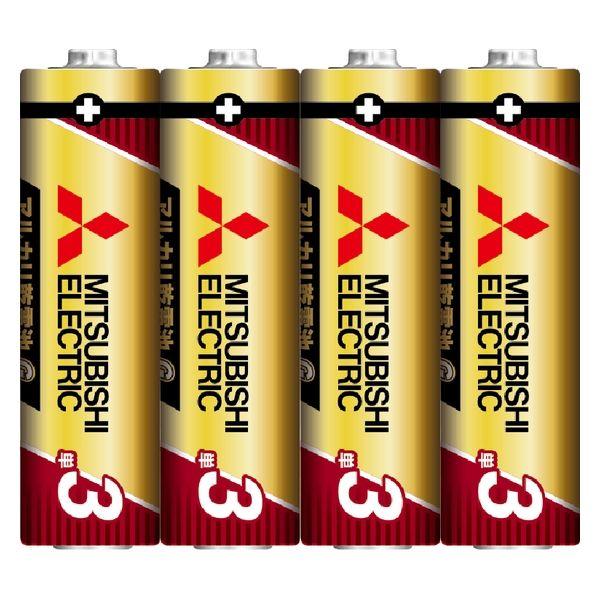 三菱 単3電池 4本 アルカリ乾電池 使用推奨期限10年 日本製 LR6GR/4S 1パック