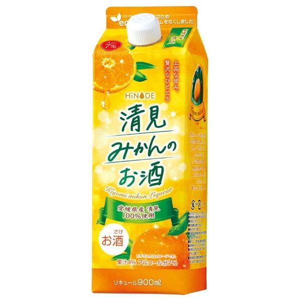 HiNODE（ひので） 清見みかんのお酒 900ml 1本 みかん ミカン 蜜柑 国産果汁 愛媛県産...