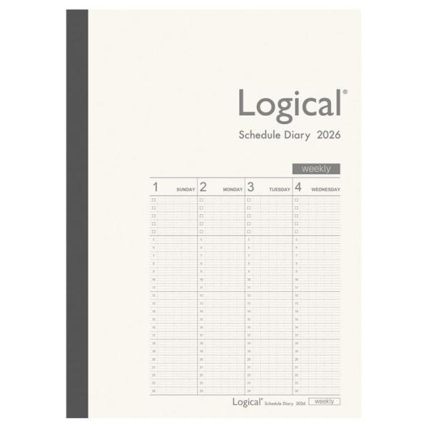 ナカバヤシ　NS-B503-26BW　ロジカルダイアリー２０２６週間バーチカルＢ／Ｂ５／ホワイト　【...