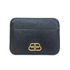 【中古】バレンシアガ 　BALENCIAGA 　カード入れ　レザー　ブラック　パスケース