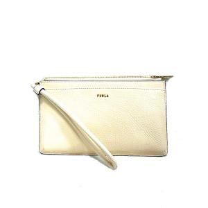 【未使用】【新古品】FURLA フルラ　ホワイト　ポーチ　レザー