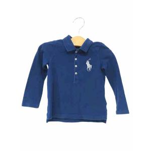 【中古】【難あり】RALPH LAUREN ラルフローレン 子供服 ラルフローレン 3/3T 100/56 男の子 女の子 トップス ポロシャツ 長袖 ブルー｜re-abc