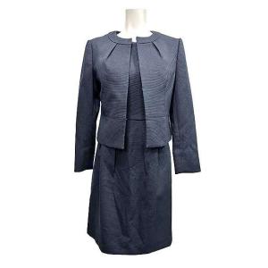 【中古】23区　ニジュウサンク　ネイビー　レディーススーツ　小さいサイズ　※上下size違います