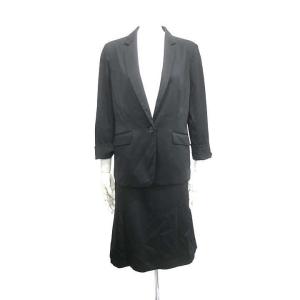【中古】UNTITLED アンタイトル スーツ スカートスーツ サイズ2 レディース ブラック
