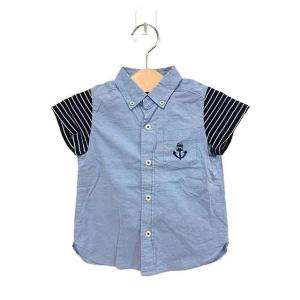 【中古】familiar ファミリア 子供服 キッズ トップス ブラウス ブルー系 男の子 半袖 1...