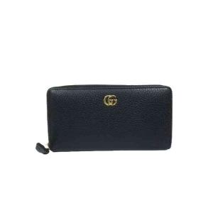 【中古】GUCCI グッチ 小物 財布 ラウンドファスナー  ジップアラウンドウォレット ブラック ...