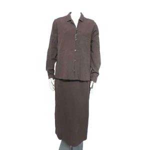 【中古】Cotton House Aya　コットンハウス アヤ　スーツ　ブラウン　M　日本製　春夏