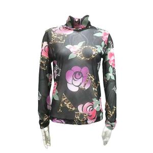 LEONARD（レオナール） #anc シャツ・ブラウス M 黒 マルチ 金ボタン