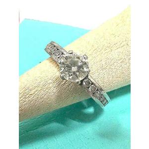 【中古】ティファニー Tiffany&amp;Co. ソリティア ハーフエタニティ リング 指輪 ダイヤモン...
