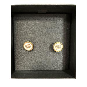 miu miu（ミュウミュウ） ピアス 5IO124 2DTU レディース メタル ロゴ