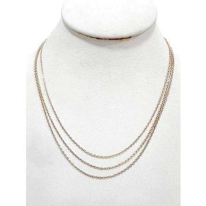 【中古】K18 アクセサリー ネックレス 3連チェーン レディース  重量9.7g