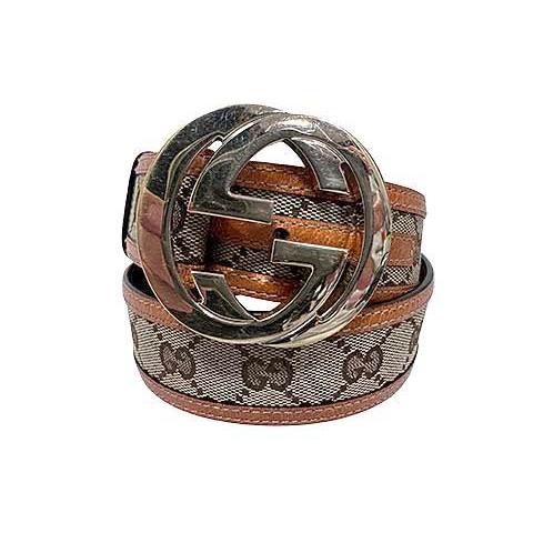 【中古】GUCCI グッチ 小物 ベルト ユニセックス 114876 85・34  GGキャンバス