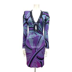 エミリオプッチ EMILIO PUCCI ワンピース Vネック プッチ柄 長袖