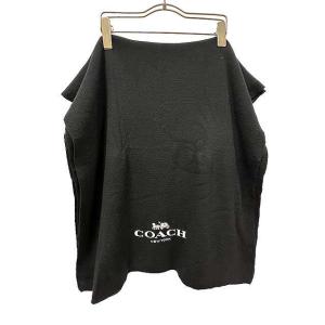 【中古】【美品】COACH コーチ　ユニセックス　服飾小物　秋冬　ウール100％　ブラック　マフラー...