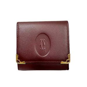 【中古】Cartier カルティエ 小物 マストライン コインケース 二つ折り 小銭入れ