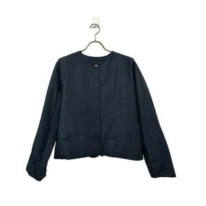 【中古】L'EQUIPE（レキップ）ジャケット　38サイズ　9号　ネイビー　ノーカラージャケット　M...
