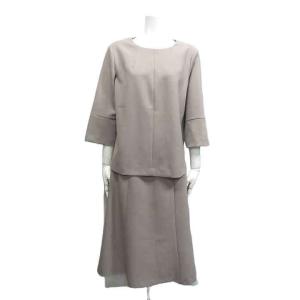 【中古】TRANS WORK トランスワーク セットアップ レディース ダークベージュ サイズ40