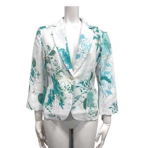 【中古】Max Mara　マックスマーラ　ジャケット　花柄　USA6　七分袖丈　春夏　JI40