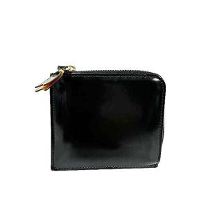 【中古】Wallet COMME des GARCONS ウォレットコムデギャルソン　ブラック×ゴー...