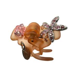 【中古】Complex Biz　コンプレックス ビズ　ピンク　ビジュー　ヘアアクセサリー　ヘアクリッ...