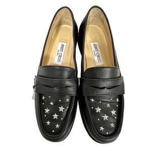 【中古】JIMMY CHOO ジミーチュウ 靴 ローファー 星スタッズ サイズ36 1/2 レディー...