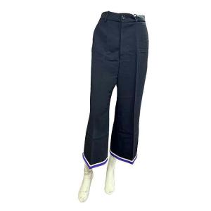 【中古】GUCCI　グッチ　パンツ　ブラック　19AW　 レーヨンクロップドワイドスラックス　40サ...