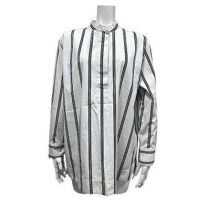 【中古】Theory　(セオリー)　ブラウス　トップス　ストライプ　Sサイズ　ロングシャツ　オーバー...