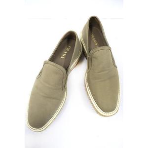 【中古】PRADA プラダ  靴 レディース エスパドリーユ スリッポン スニーカー 厚底 ベージュ...