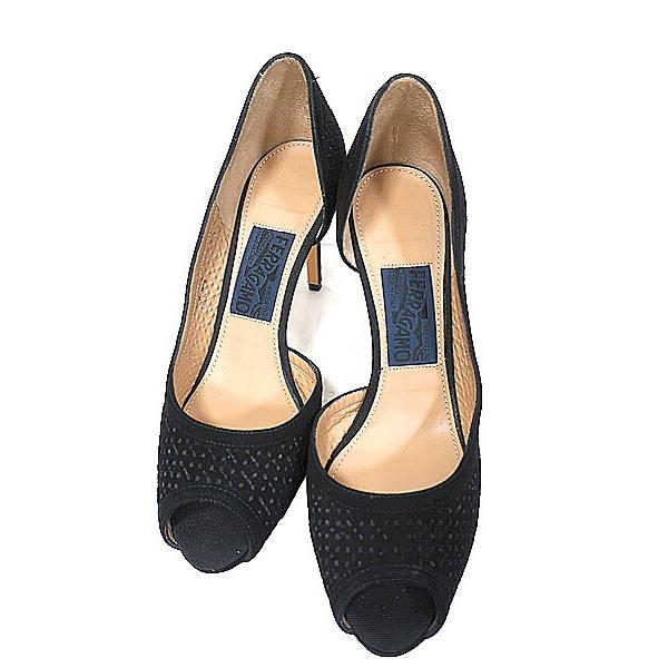 【中古】Salvatore Ferragamo サルヴァトーレフェラガモ 靴 パンプス ピンヒール ...