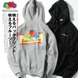 パーカー メンズ ブランド オールドロゴ バックプリント ロゴ FRUIT OF THE LOOM フルーツオブザルーム メンズ 裏起毛  アメカジ｜re-ap