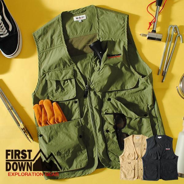 フィッシングベスト FIRST DOWN EXPLORATION GEAR ファーストダウン ブラン...