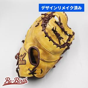 【デザインリメイク済み】 ミズノ ソフトボール用 ファーストミット 型付け済み (mizuno グラ...