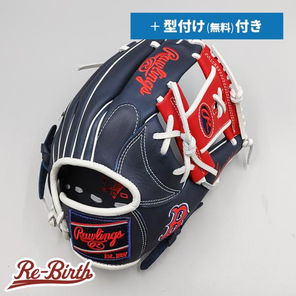 【新品】 ローリングス 軟式グローブ / 内野手用 (レッドソックス・モデル) 無料型付け (Raw...