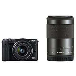 Canon ミラーレス一眼カメラ EOS M3 ダブルズームキット(ブラック) EF-M15-(中古...