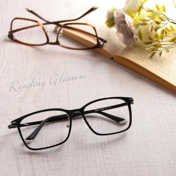 老眼鏡 大きめサイズ おしゃれ ブルーライトカット メンズ レディース 男性 女性 シニアグラス ホ...