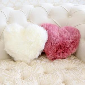 爆買 クッション 日本製 ハート型クッション ボア素材 ハート型