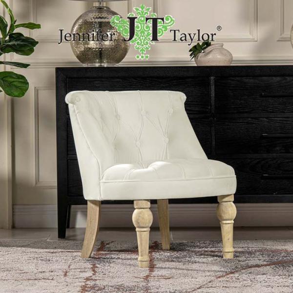 ジェニファーテイラー ラムズゲイトチェア ベロアホワイトチェア ホワイト ソファ 送料無料 RE33...