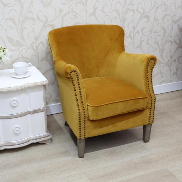 ブランディボワール 1Pソファ velvet saffon  フレンチ シャビー シャビーシック  ...