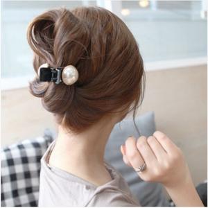 ヘアクリップ レディース アクセサリー アクリル パール ヘアアレンジ まとめ髪 かわいいデザインヘアクリップ パール付きデザインヘアクリップ