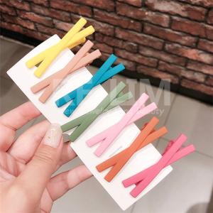 ヘアクリップ ヘアアクセ X型 ヘアアクセアリー シンプル カラフル 可愛い カラフルヘアクリップ パステルカラーヘアクリップ かわいいデザイン