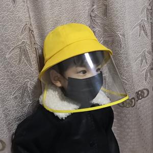 保護 帽子 子供 キャップ 男女兼用 飛沫 感染 予防 フェイスカバー 透明｜re-lim