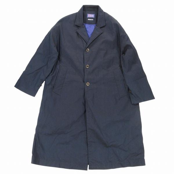 BLUE BLUE ブルーブルー ロング コート ジャケット 中綿ライナー付きリップストップ インデ...